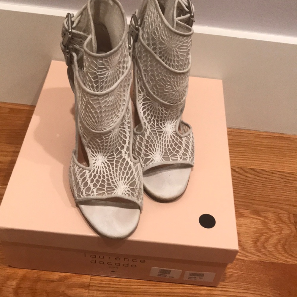 Laurence Dacade women white lace sandal pump 39/8